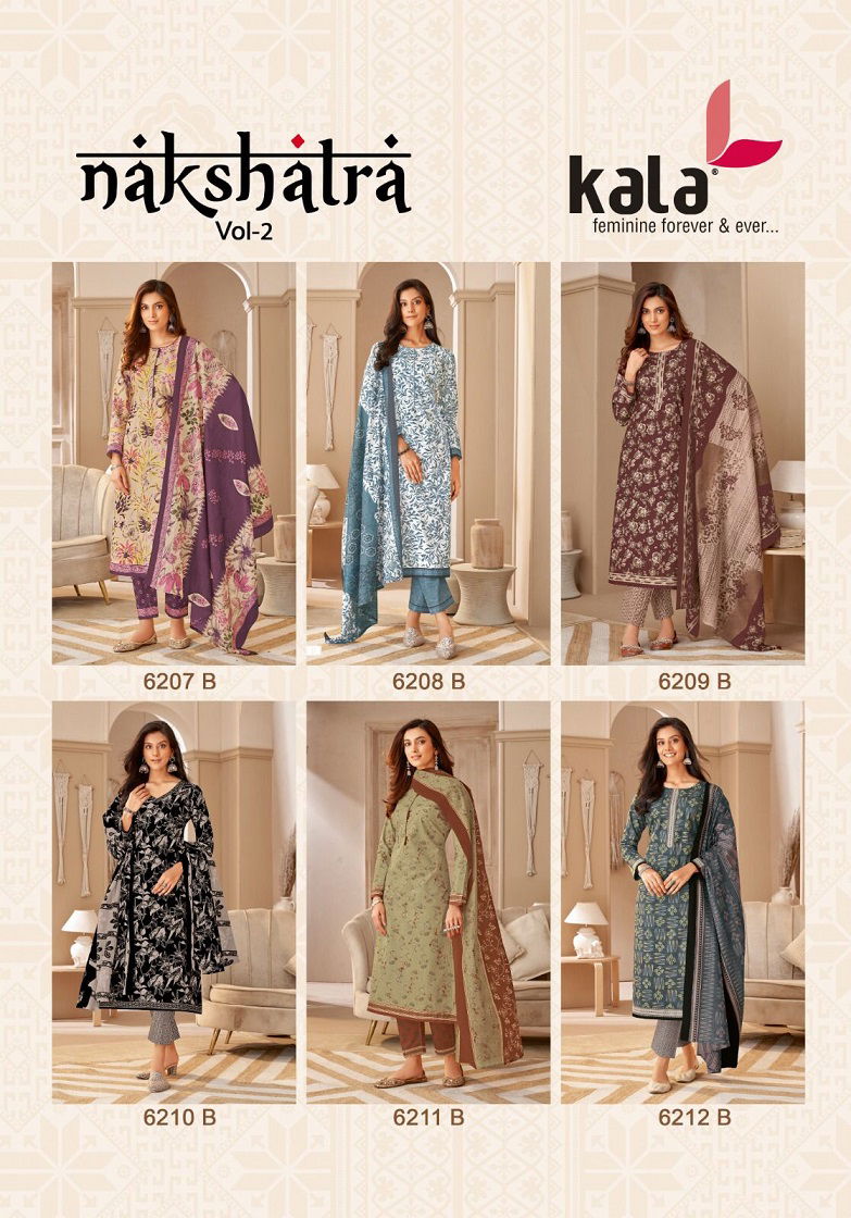 Nakshatra Vol 2 By Kala Printed Cotton Dress Material Wholesale Market In Surat
